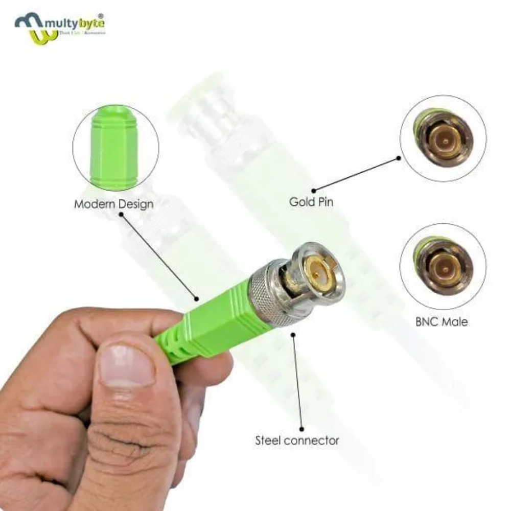 Multybyte BNC Connector Copper Wire Gold (Pack Of 10) view 2